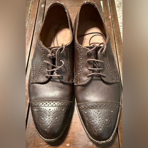 EUC? Allen Edmonds Dark Brown Cap Toe Oxford Shoes Leather Made in ?? 9D main image 11